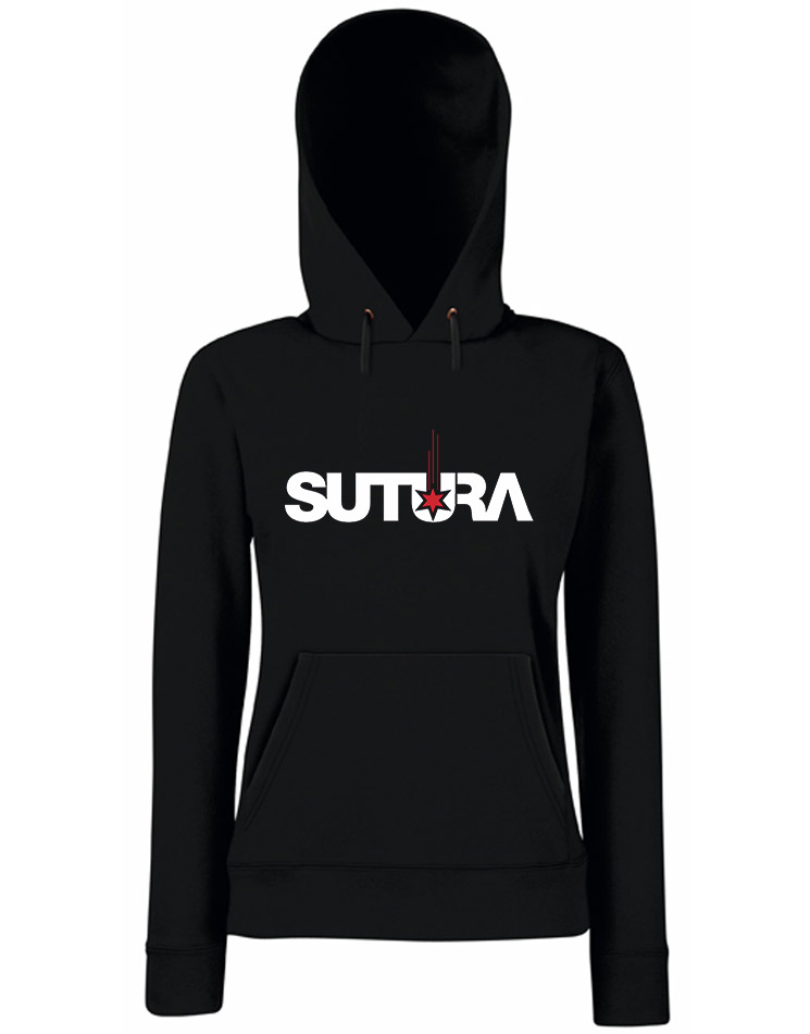 Sutura Girly Kappu wei/rot auf schwarz