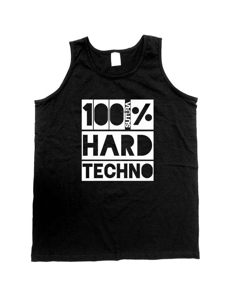 Sutura Tank Top 100% Hard Techno schwarz