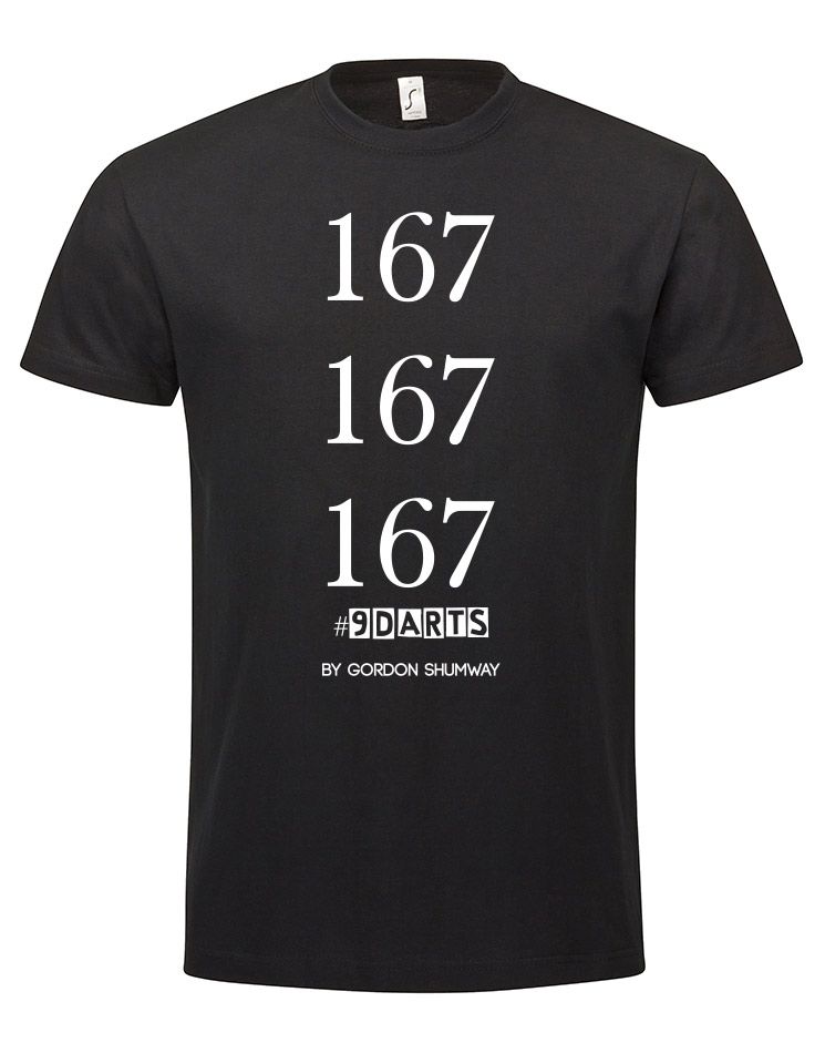 167 167 167 T-Shirt schwarz