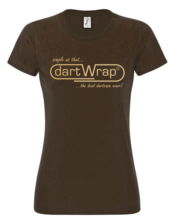 dartWrap Girly T-Shirt gold auf chocolate