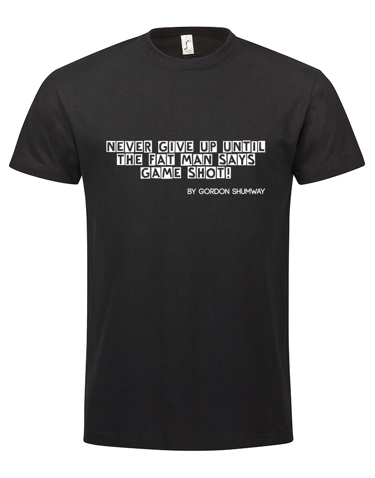 Never give up T-Shirt schwarz