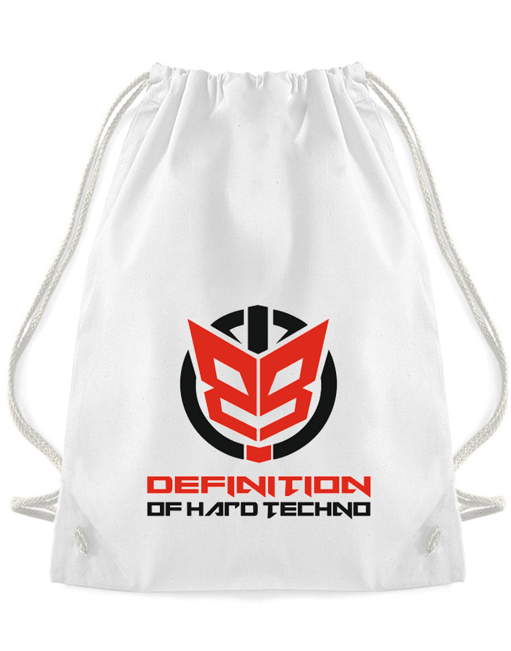 Definition of Hardtechno Baumwollrucksack mehrfarbig auf weiss