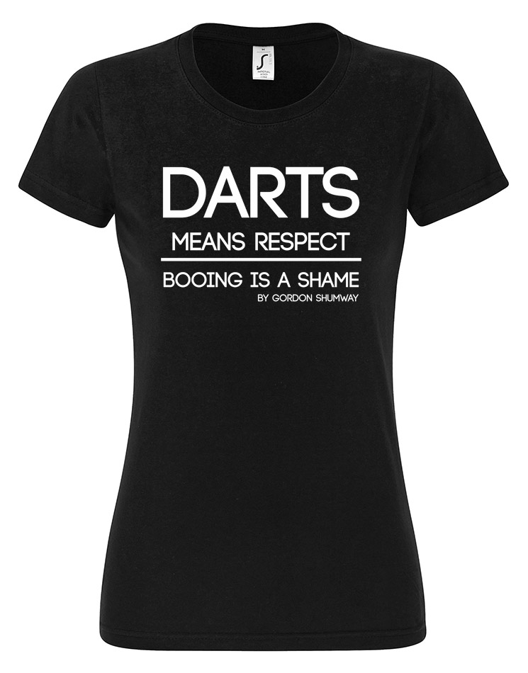 Booing is a shame Girly T-Shirt wei auf schwarz