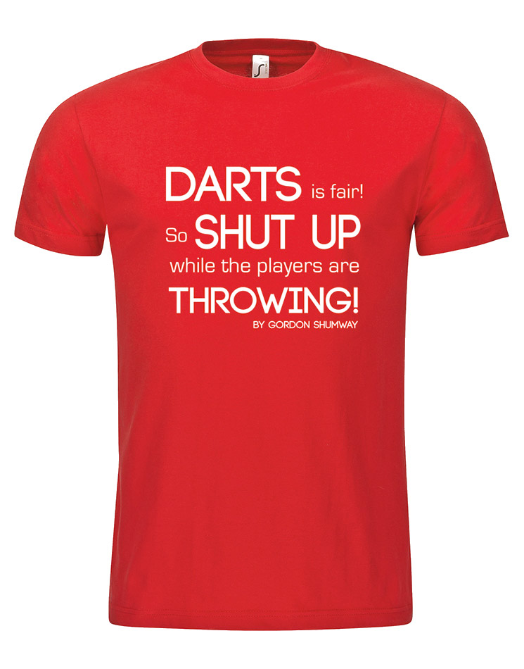 Shut up T-Shirt wei auf rot