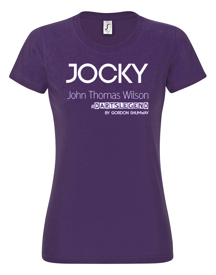 Jocky Girly T-Shirt wei auf purple