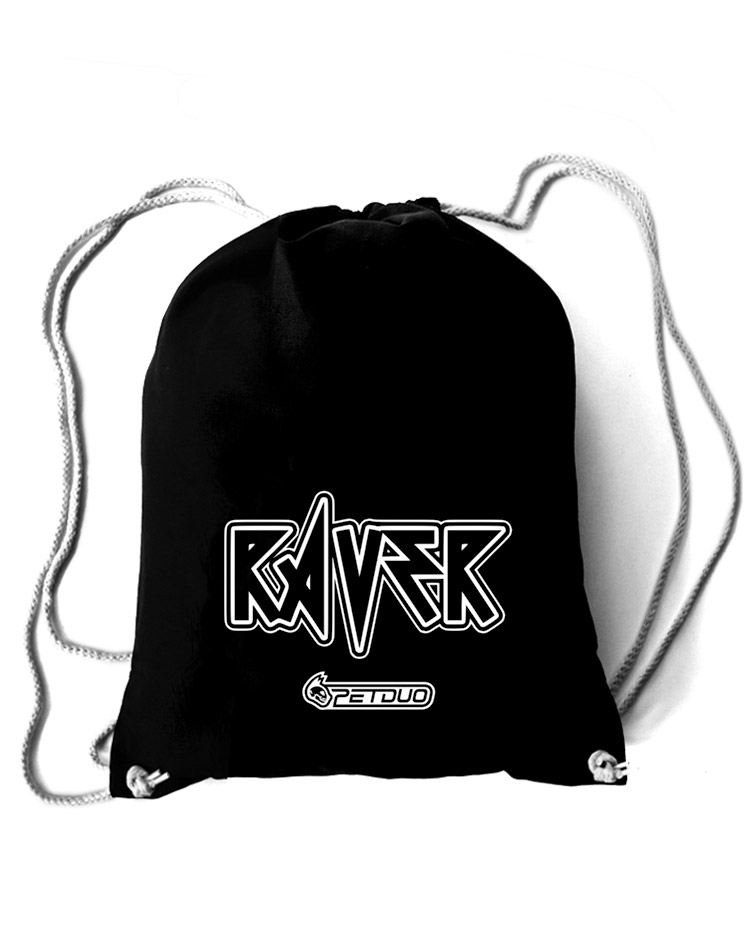 Raver Baumwollrucksack schwarz