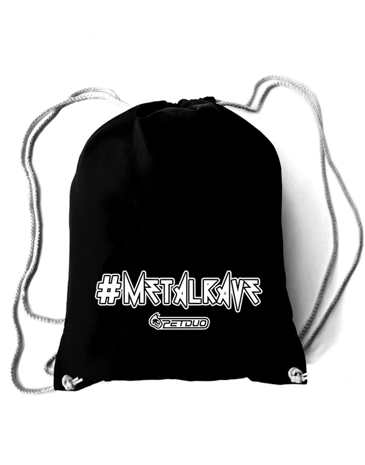 Metalrave Baumwollrucksack schwarz