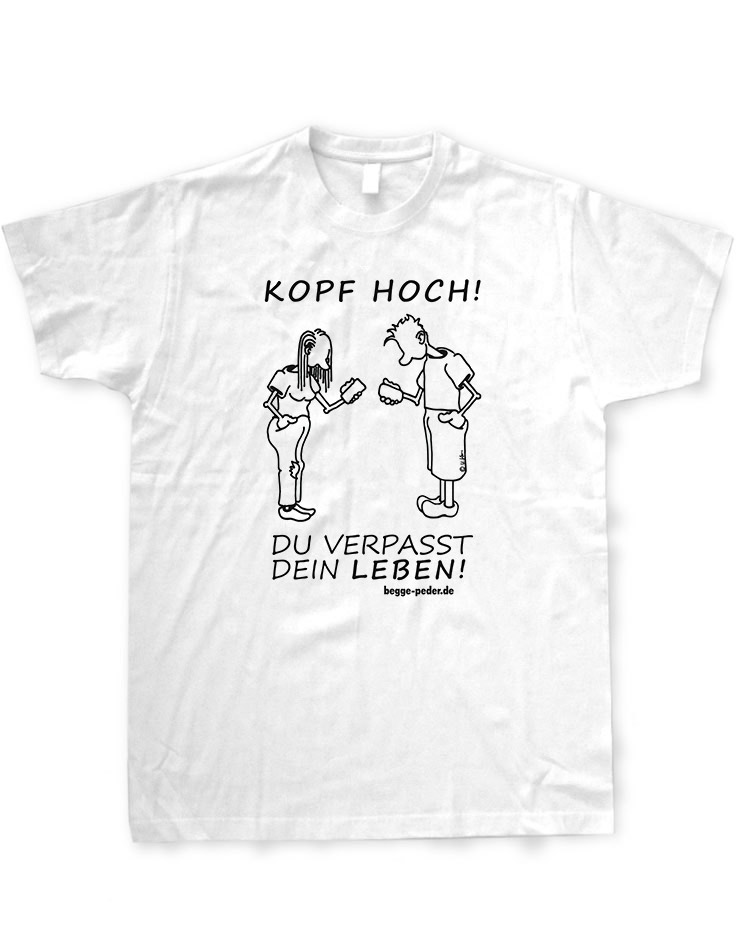 Kopf Hoch T-Shirt schwarz auf wei