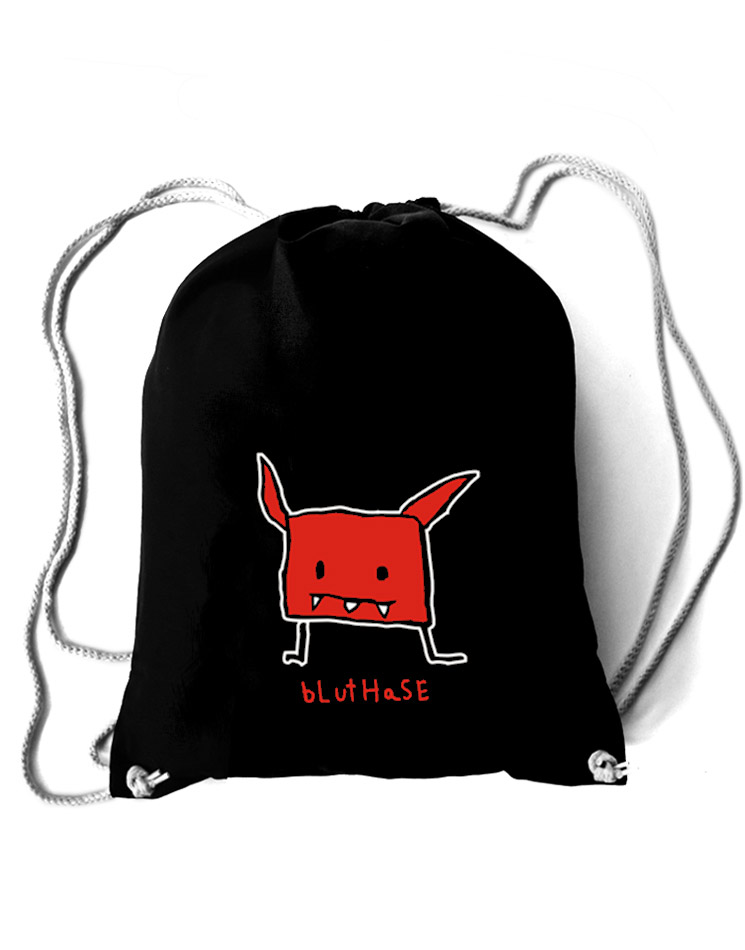 Bluthase Baumwollrucksack schwarz