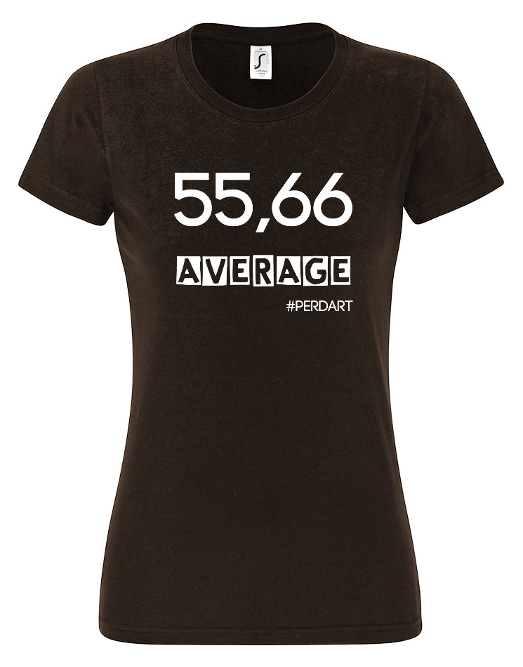 55 66 Average Girly T-Shirt wei auf chocolate