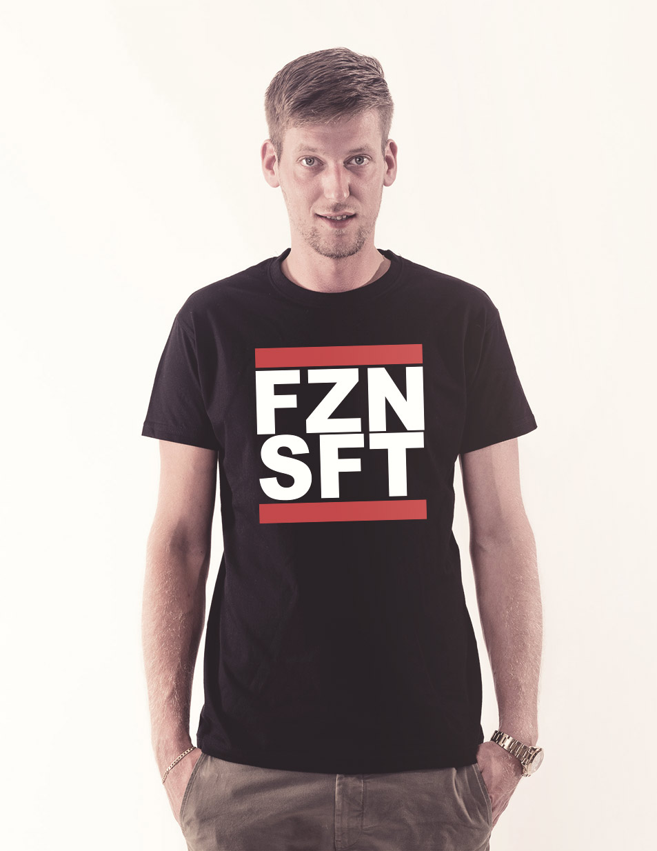 FZNSFT Shirt mehrfarbig auf schwarz