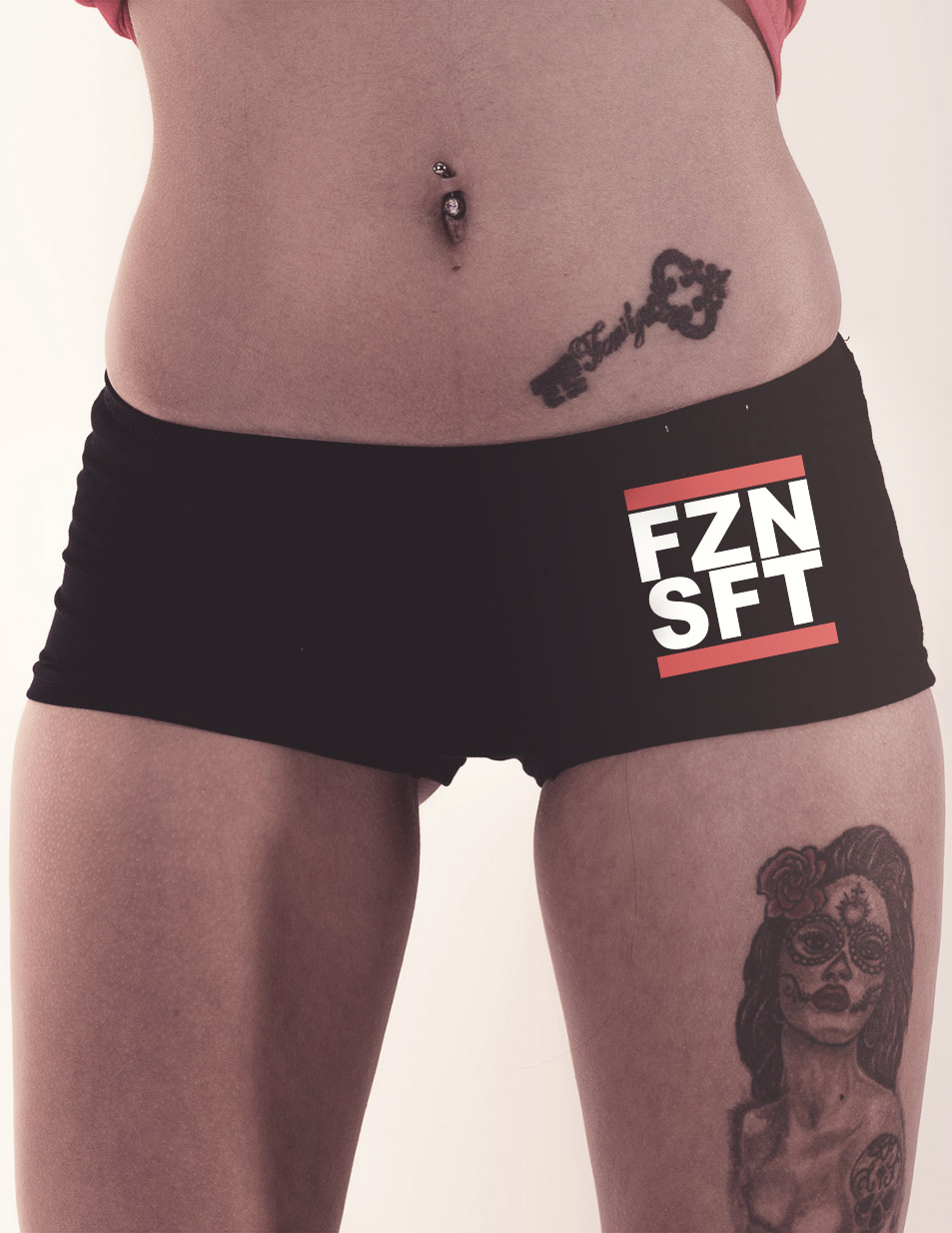 FZNSFT Girly Panty mehrfarbig auf schwarz