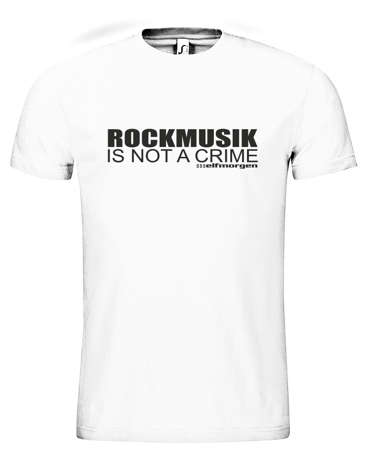 Rockmusik T-Shirt schwarz auf wei