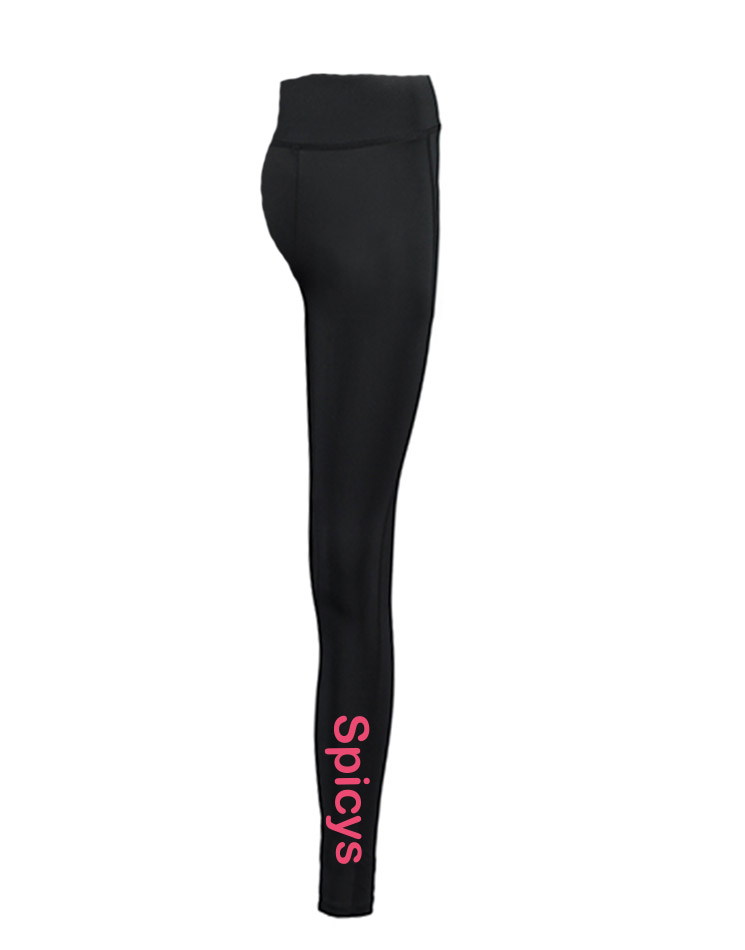 Spicys Girly Leggings neon pink auf schwarz