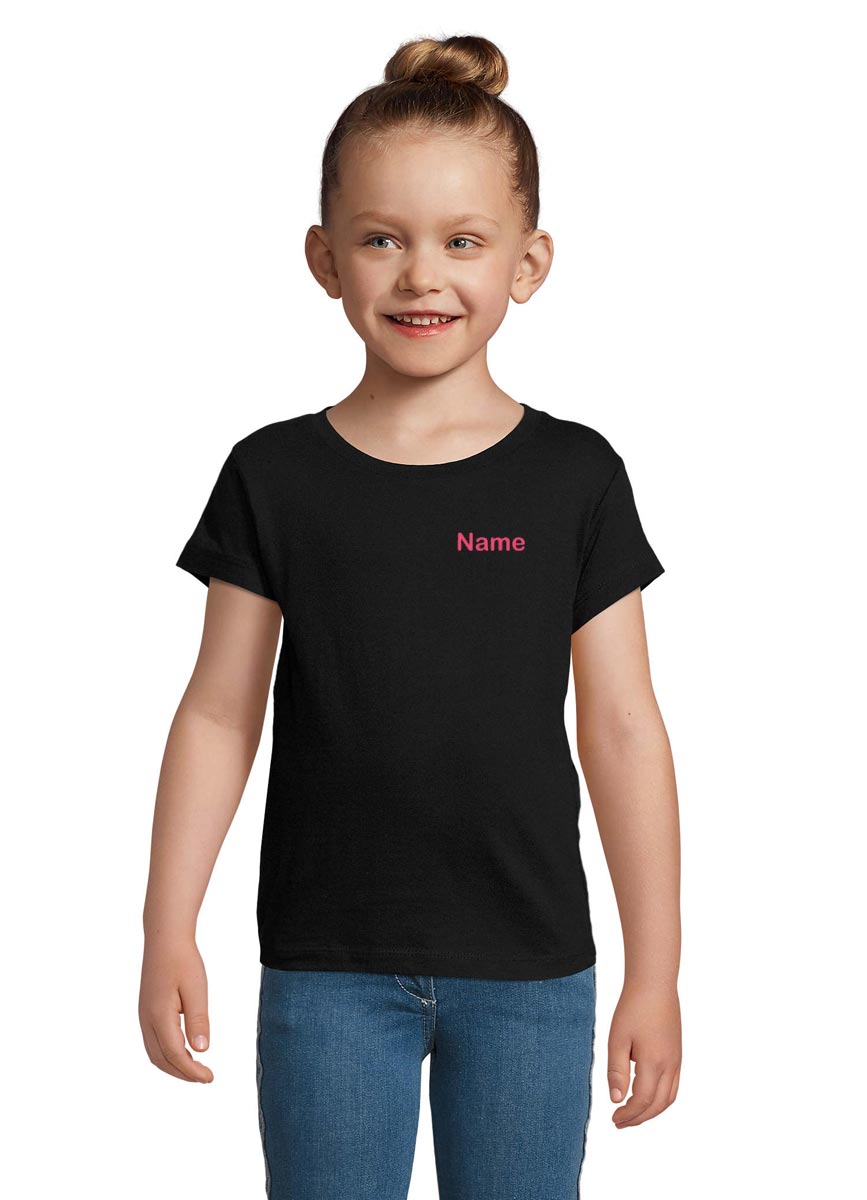 Spicys Kinder T-Shirt neon pink auf schwarz