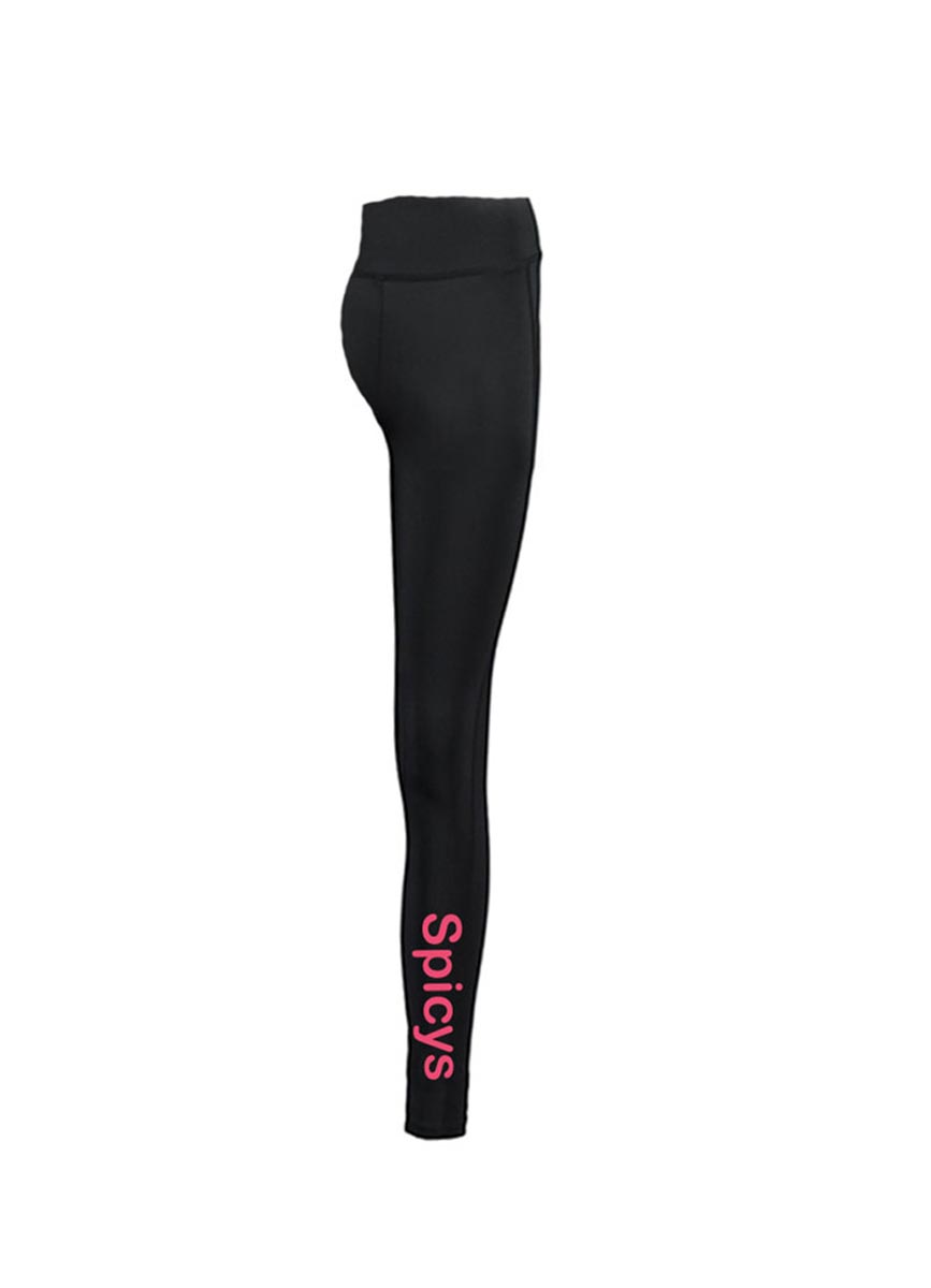 Spicys Kinder Leggings neon pink auf schwarz