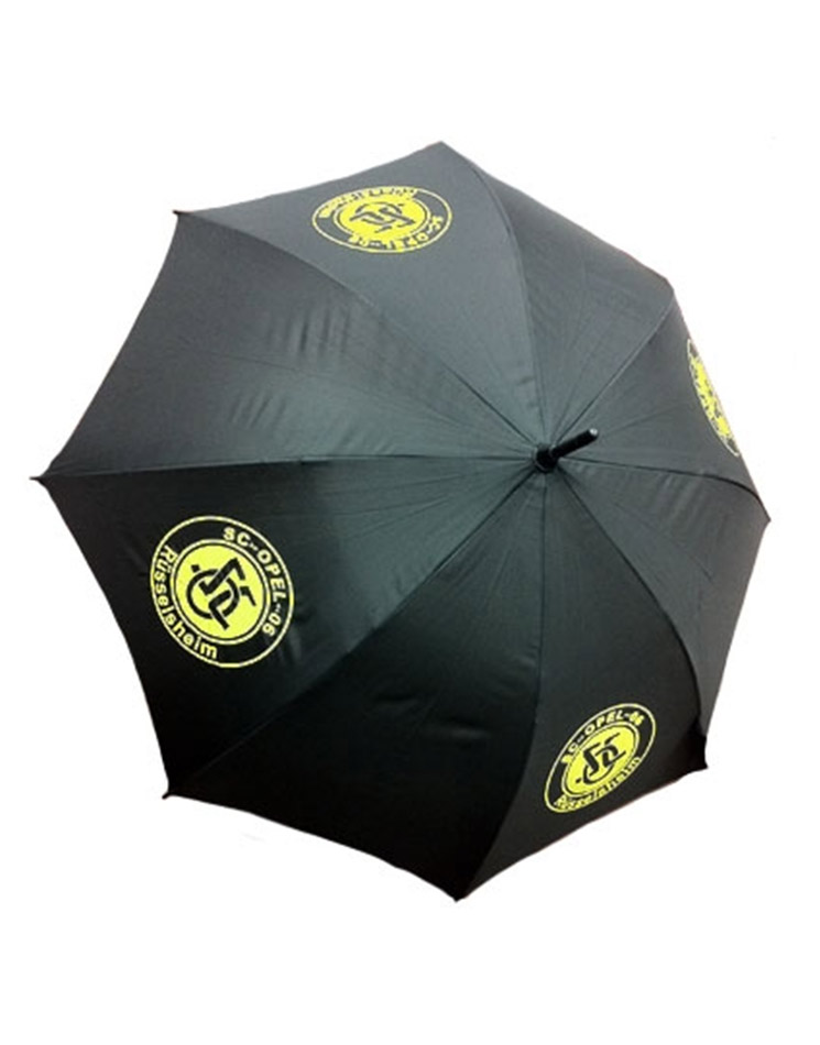 SC Opel 06 - Regenschirm mit vier Drucken gelb auf schwarz