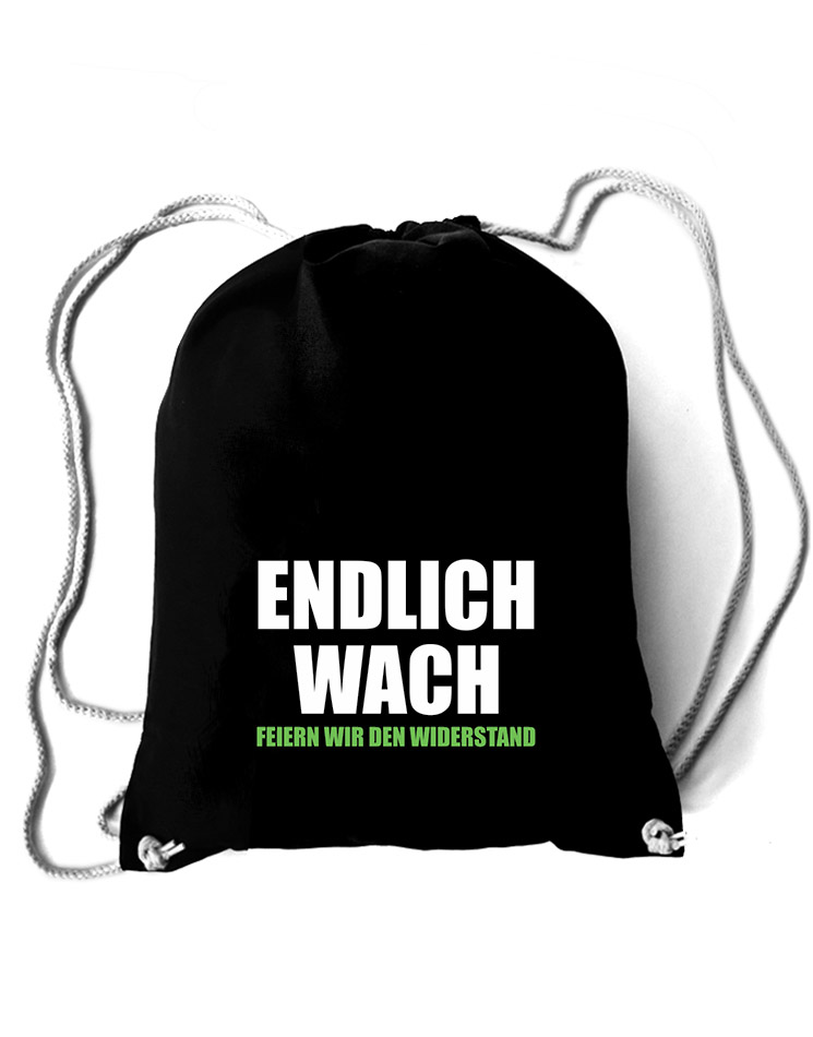 Endlich Wach Baumwollrucksack 