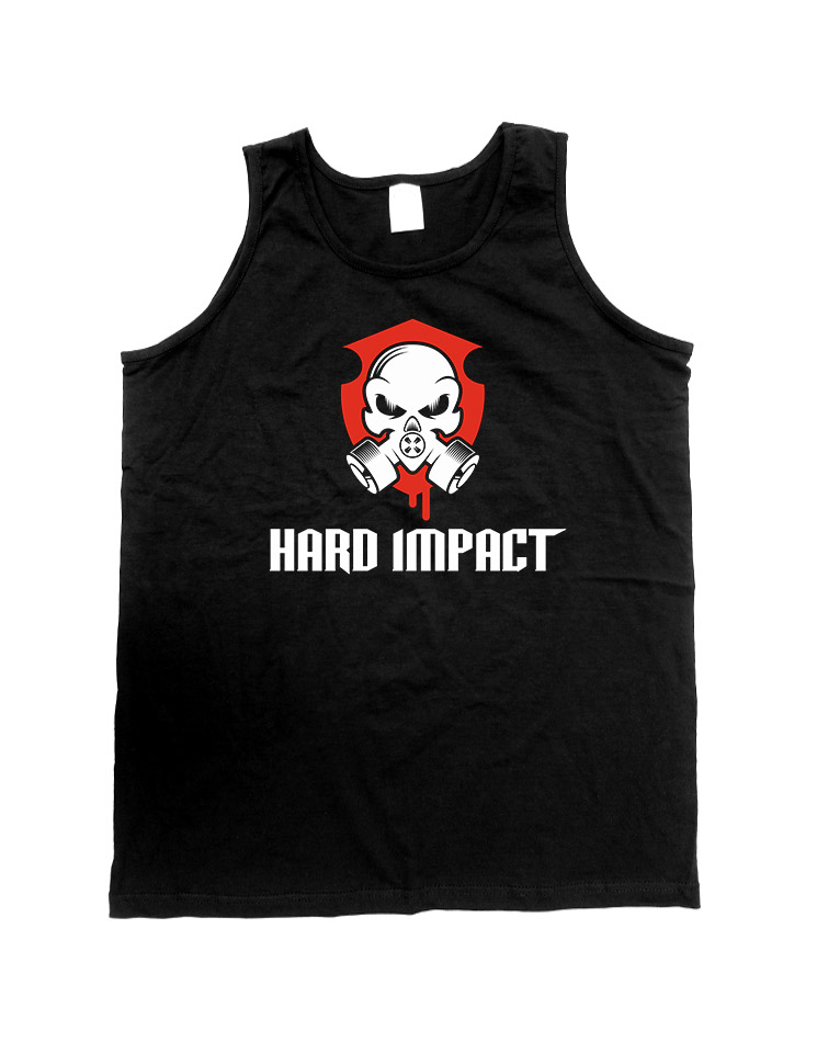 Hard Impact Tank Top mehrfarbig auf schwarz