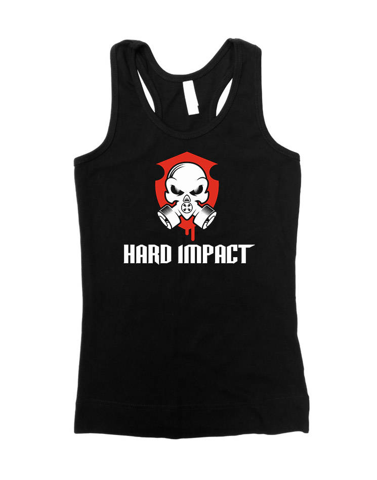 Hard Impact Girly Tank Top mehrfarbig auf schwarz