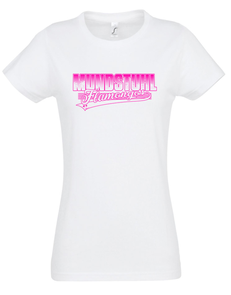 Flamongos Girly T-Shirt pink auf wei