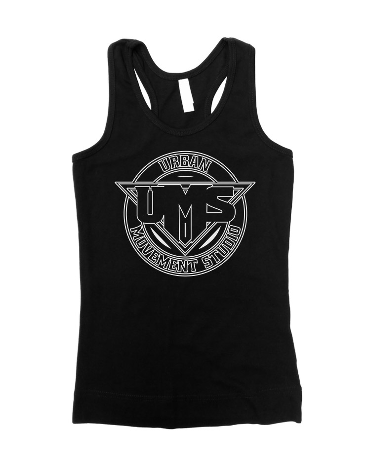 UMS Girly Tank Top wei auf schwarz