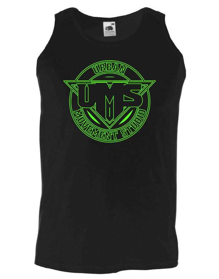 UMS Tank Top neongrn auf schwarz