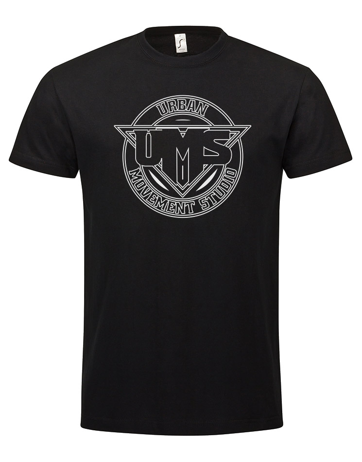 UMS T-Shirt wei auf schwarz