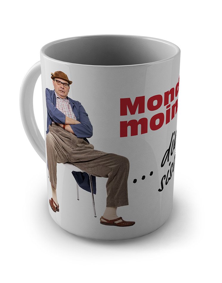 Moondach moin Tasse mehrfarbig auf wei