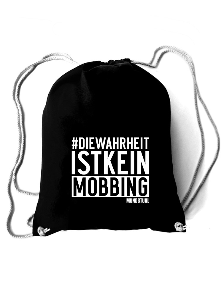 DieWahrheitIstKeinMobbing Baumwollrucksack schwarz