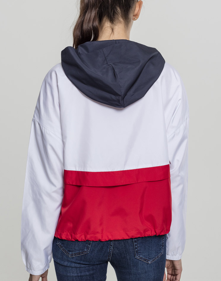 UMS Ladies 3-Tone Oversize Windbreaker 