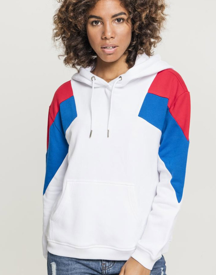 Urban Movement Studio Ladies Oversize 3-Tone Block Hoody 