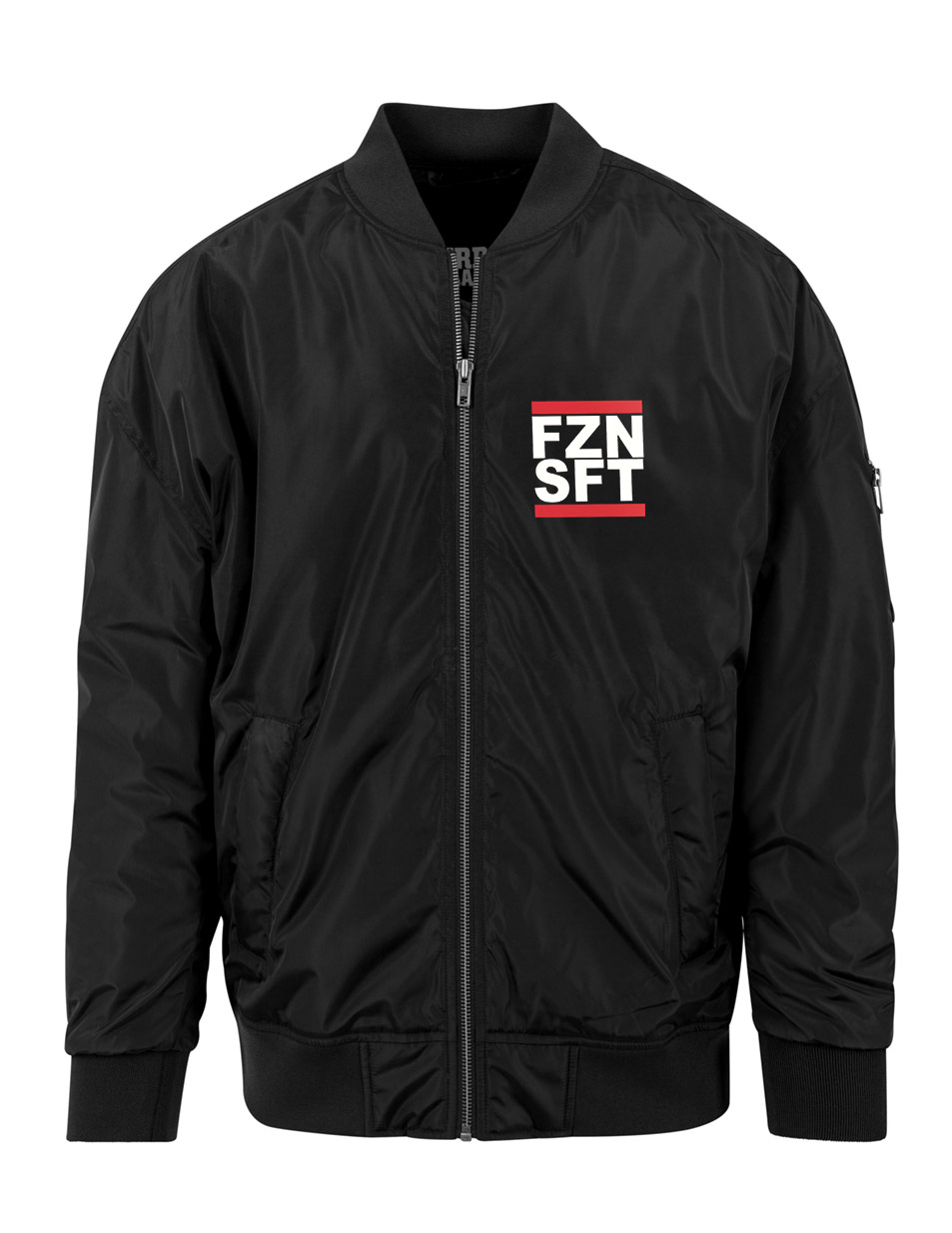 FZNSFT Bomber Jacket mehrfarbig auf schwarz