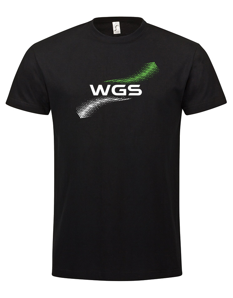 WGS T-Shirt mehrfarbig auf schwarz