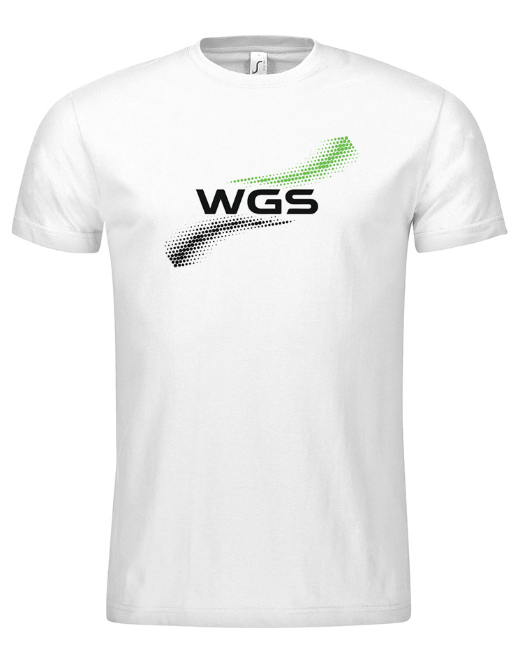 WGS T-Shirt mehrfarbig auf wei