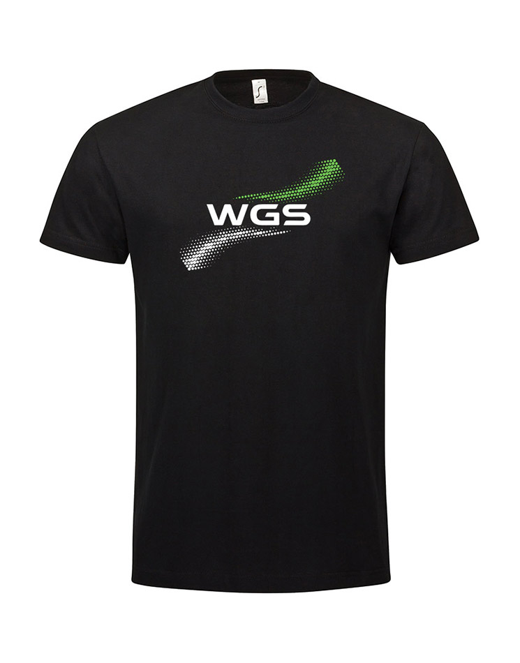 WGS Kinder T-Shirt mehrfarbig auf schwarz