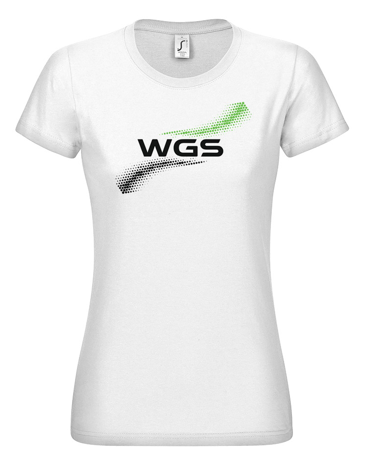 WGS Damen T-Shirt mehrfarbig auf wei