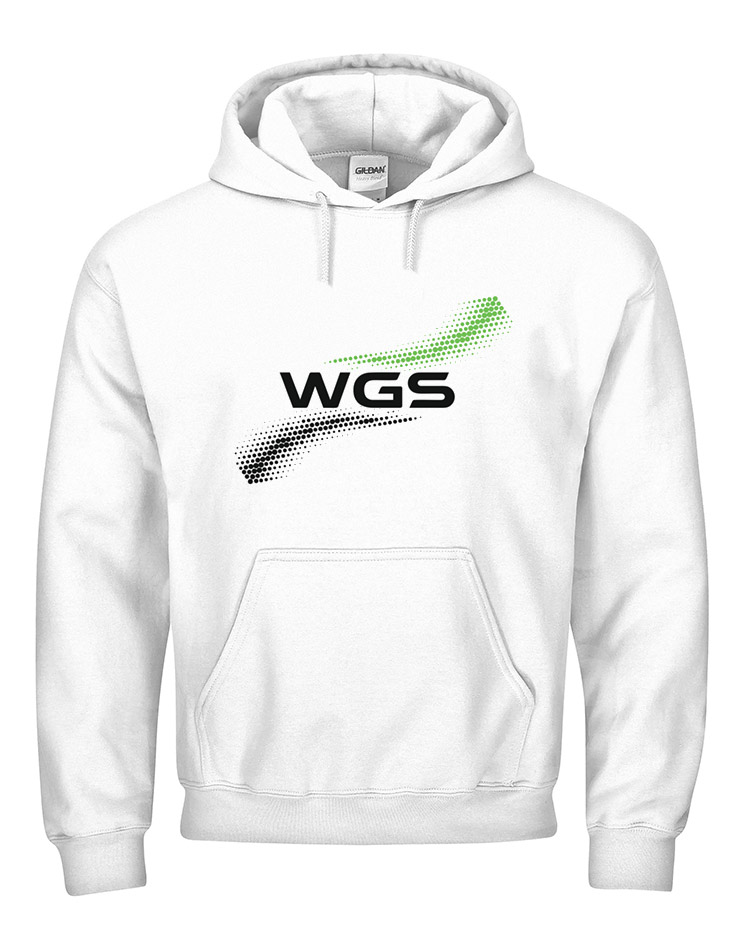 WGS Unisex Hoodie mehrfarbig auf wei