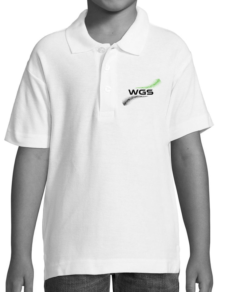 WGS Kinder Poloshirt mehrfarbig auf wei