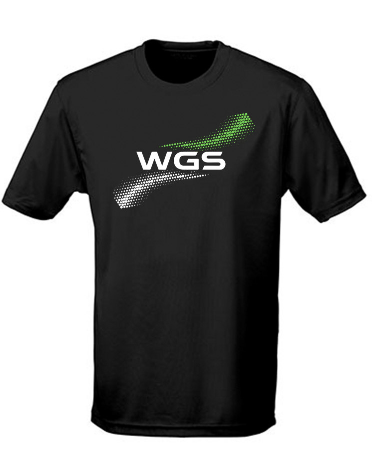 WGS Funktionsshirt mehrfarbig auf schwarz