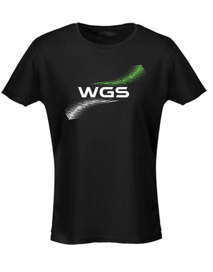 WGS Damen Funktionsshirt mehrfarbig auf schwarz