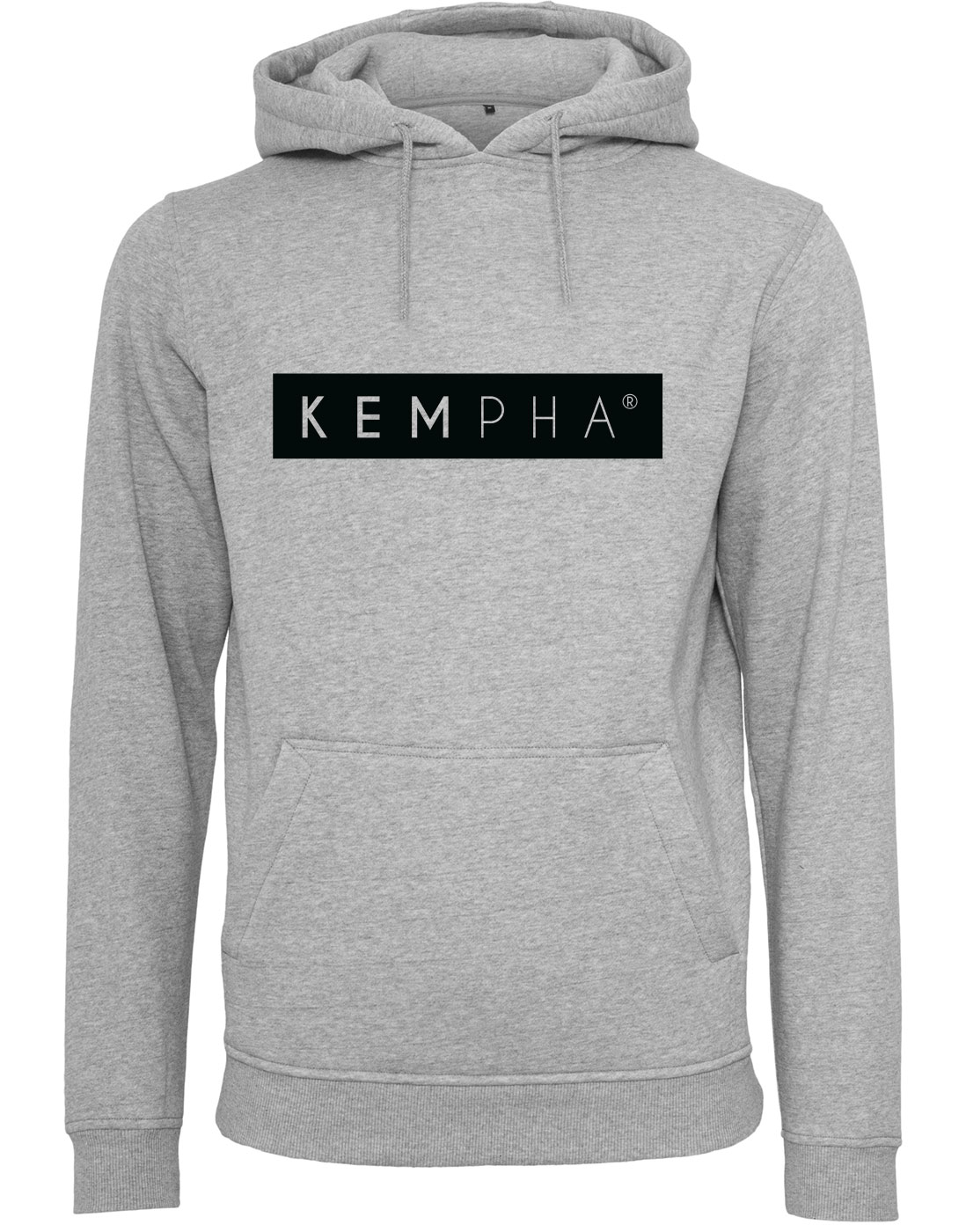 Kempha Premium Hoodie black on heathergrey