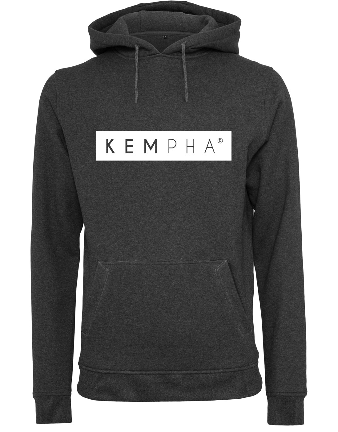 Kempha Premium Hoodie white auf charcoal