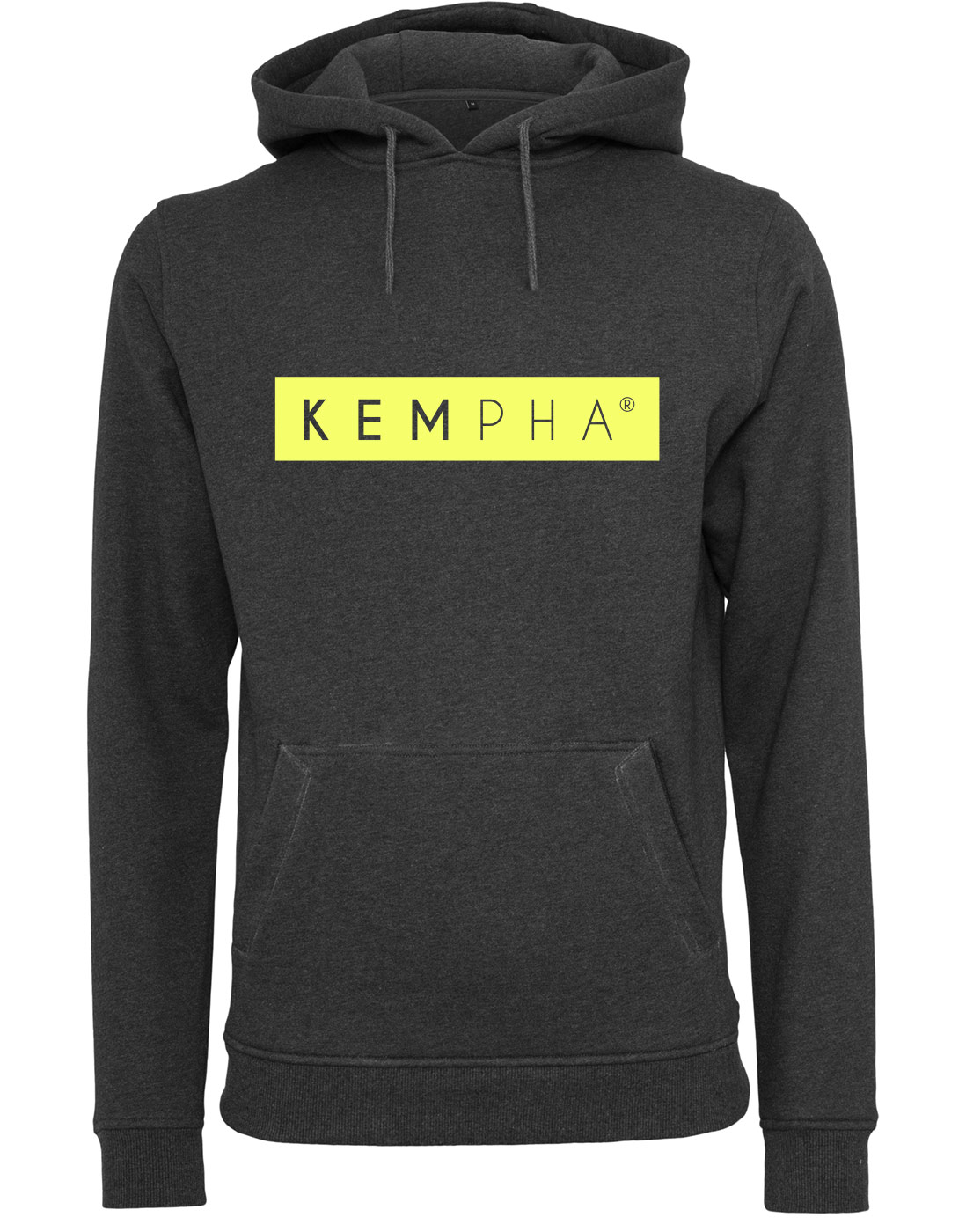 Kempha Premium Hoodie NEONgelb auf charcoal