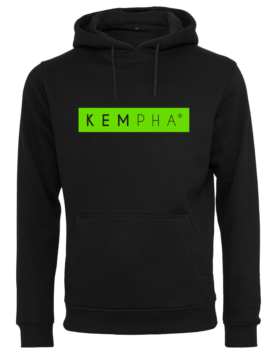 Kempha Premium Hoodie NEONgrn auf schwarz