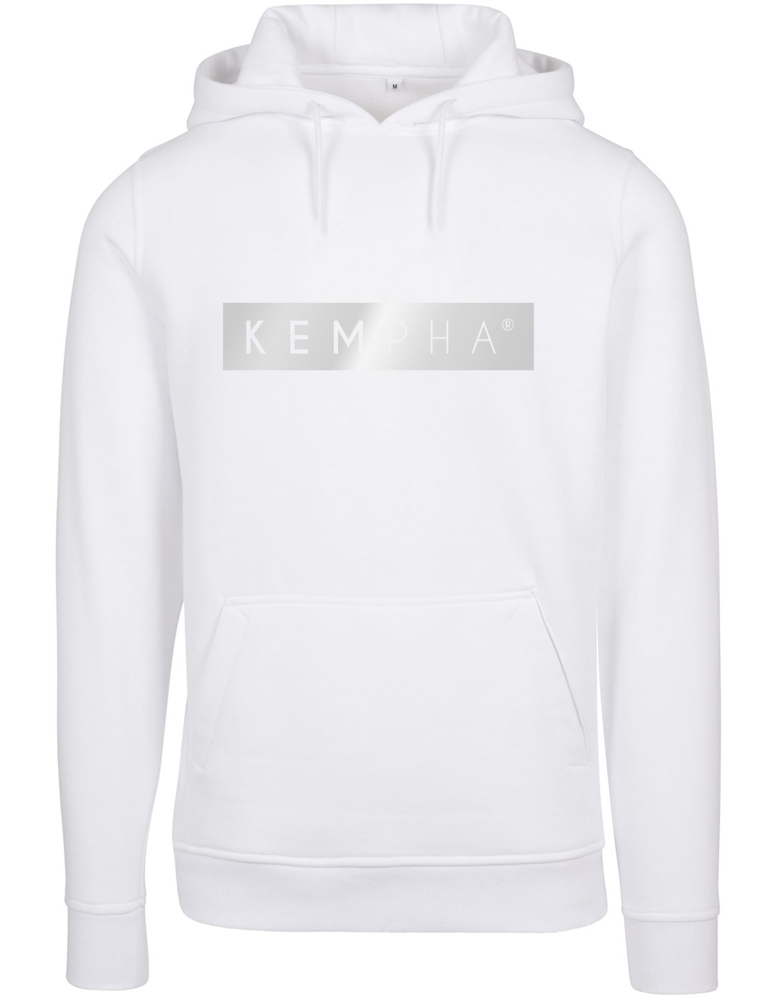 Kempha Premium Hoodie silber auf wei