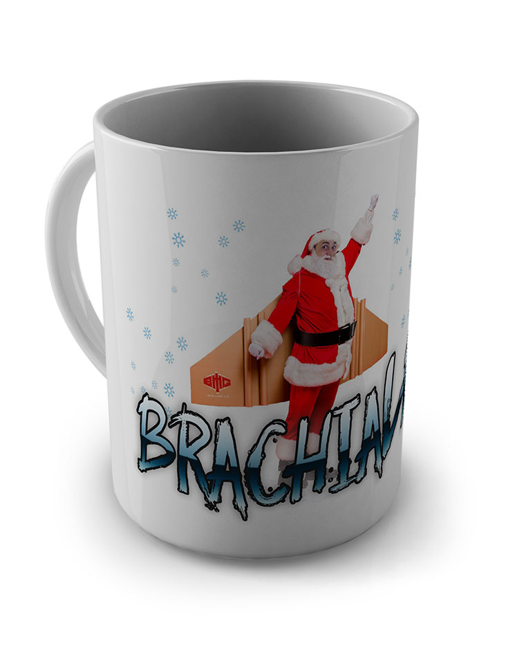 Brachiale Tasse mehrfarbig auf wei