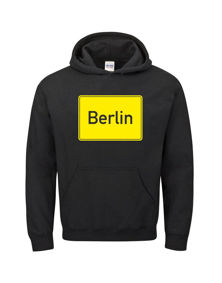 Berlin Schild Kinder Kappu schwarz
