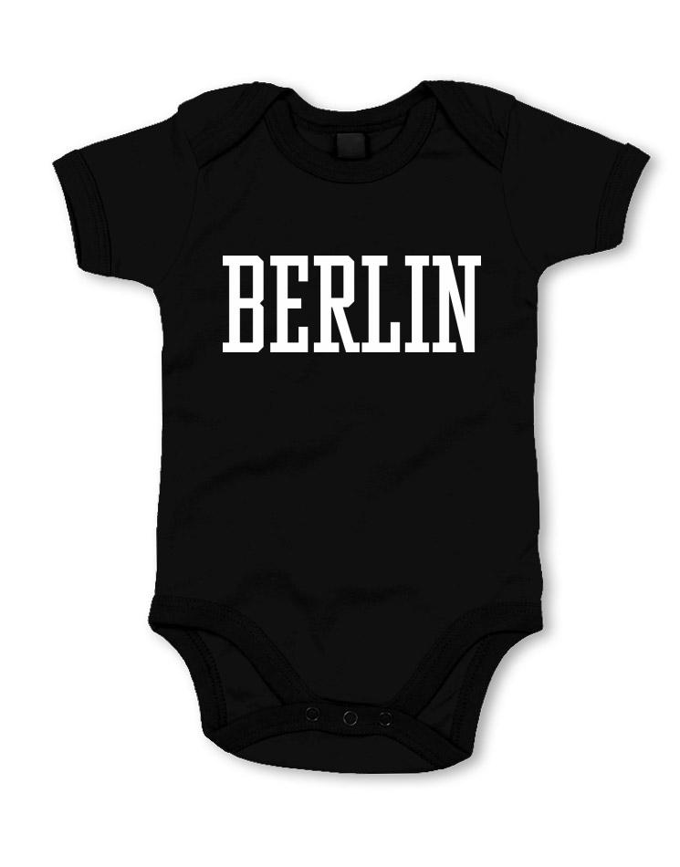 Berlin Babystrampler schwarz