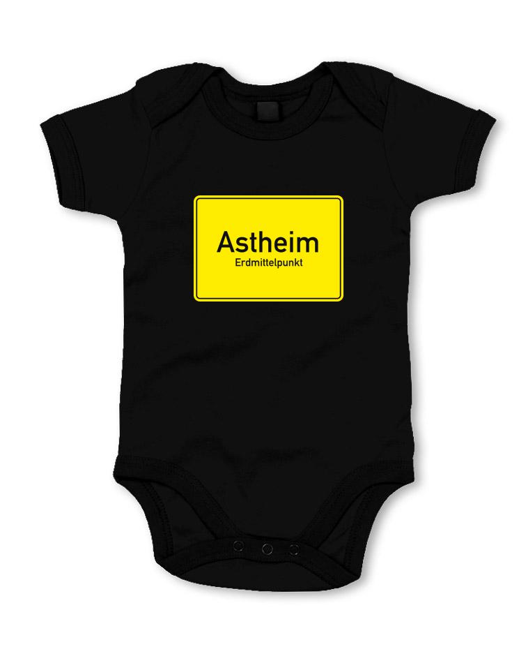 Astheim Schild Babystrampler schwarz